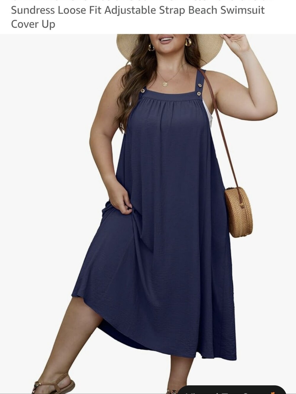 Navy Blue Textured Sleeveless Summer Dress with Button Details